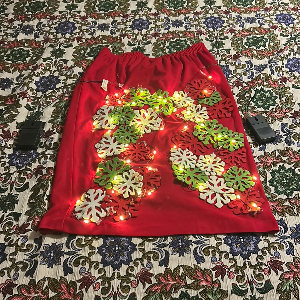 Handmade ugly Christmas skirt
